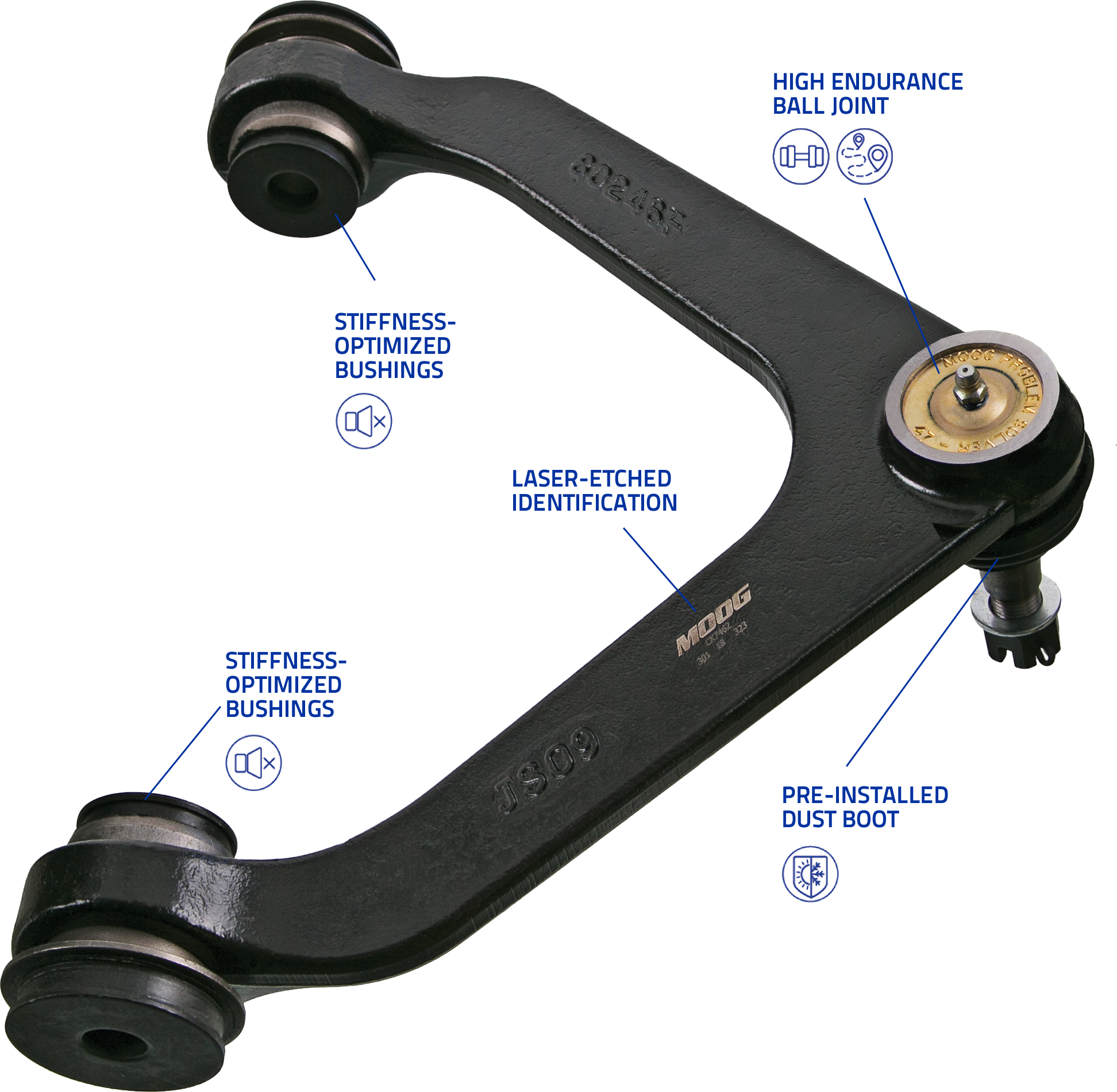 MOOG RK9924 Control Arm and Ball Joint Assembly 