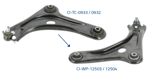 MOOG - Bucșă plastic-metal - Brațe de suspensie - CI-TC-0933/0932 - CI-WP-12503/12504