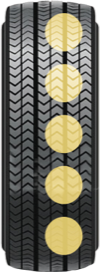 cupped-tire-wear-icon Cupped tire wear icon.