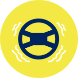 Steering icon.