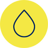 Water Pump Icon on Yellow Background