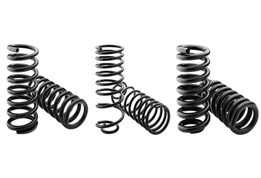 Three different size MOOG coil springs