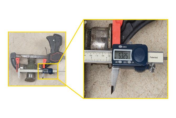 Measuring-U-Joint-With-Calipers Measuring-U-Joint-With-Calipers