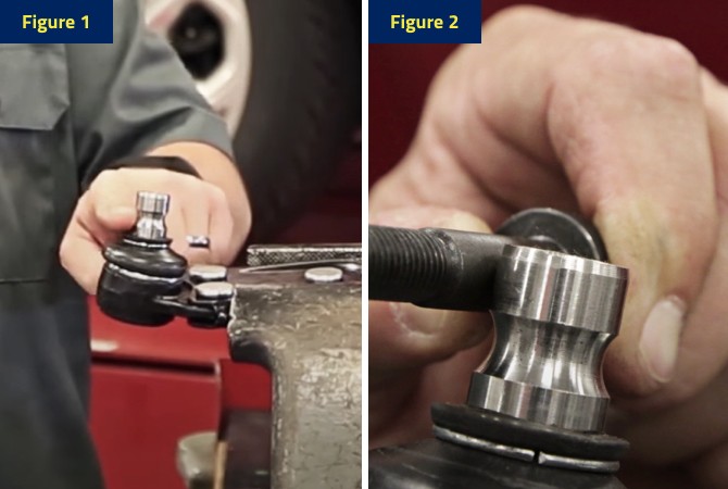 pinch-bolt-style-ball-joint-installation-tip-4 Ball joint installation - centering steering knuckle.