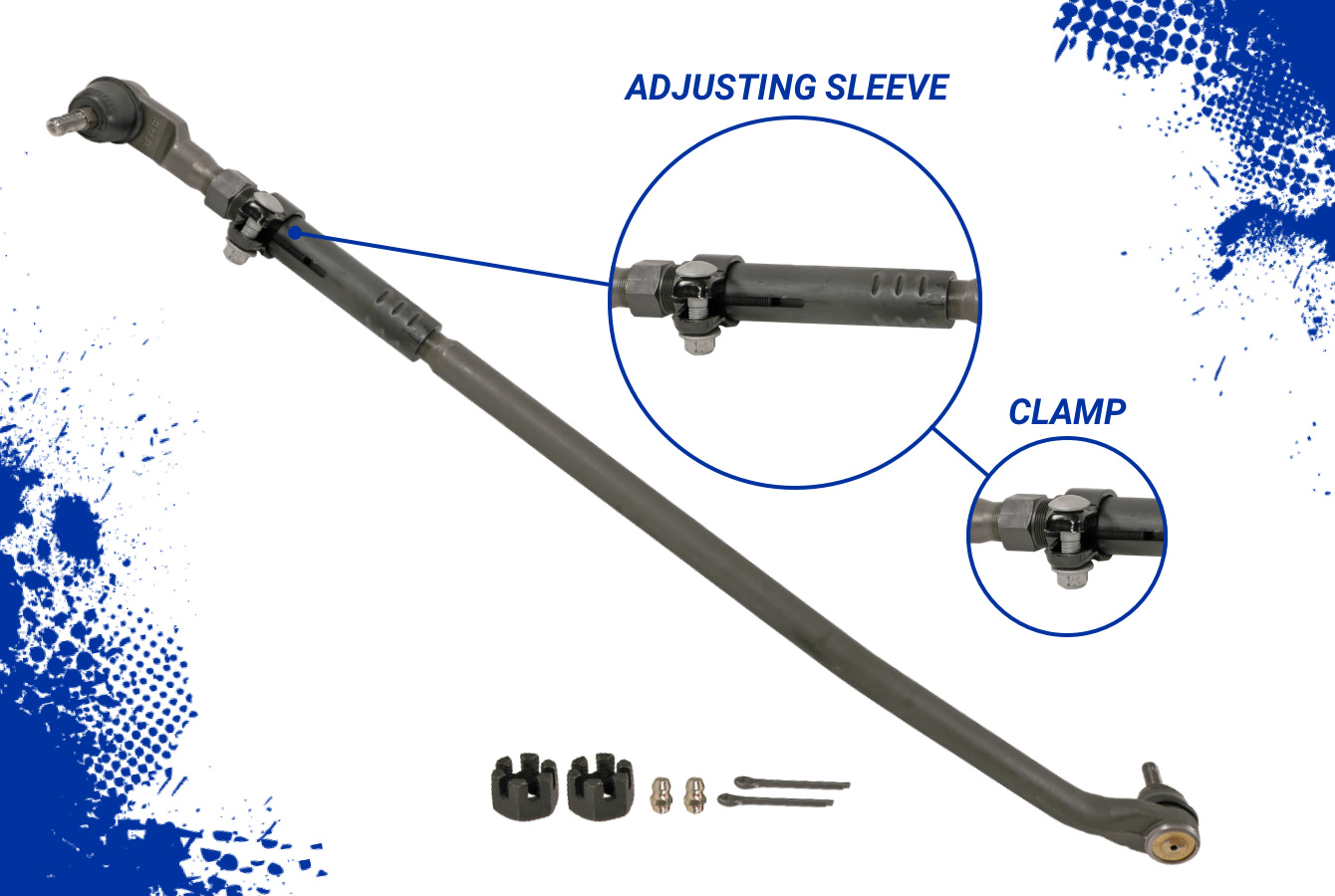 Autoessential Front Drag Link & Tie Rod Assembly Kit For Dodge Ram 2500 3500 Truck 2003-2013