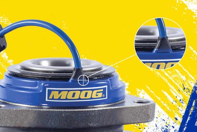 moog-hub-assembly-abrasion-resistant-abs-cable MOOG hub assembly with callout on molded grommet